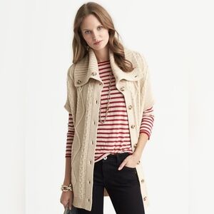 Banana Republic Heritage Cable Knit Poncho Cardigan